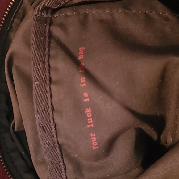 Lucky Brand XL Red Italian Leather Hobo Bohemian Shoulder Bag Purse Hippie - Picture 12 of 16